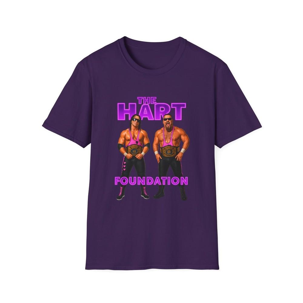 Футболка с символикой команды по рестлингу Hart Foundation 90-х годов. 2XL
