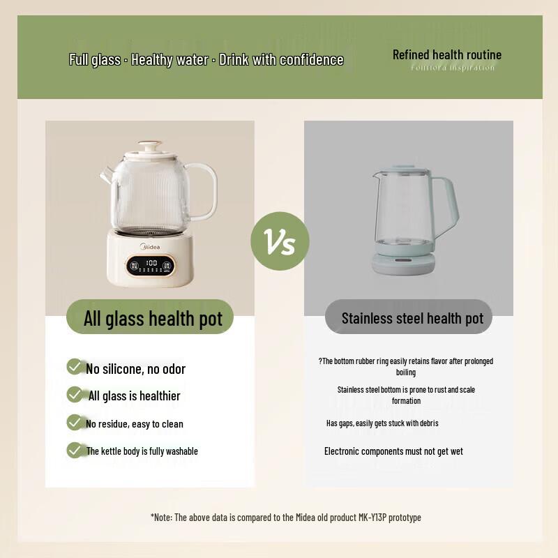 Midea 1L All-Glass Smart Multi-function Health Tea Maker