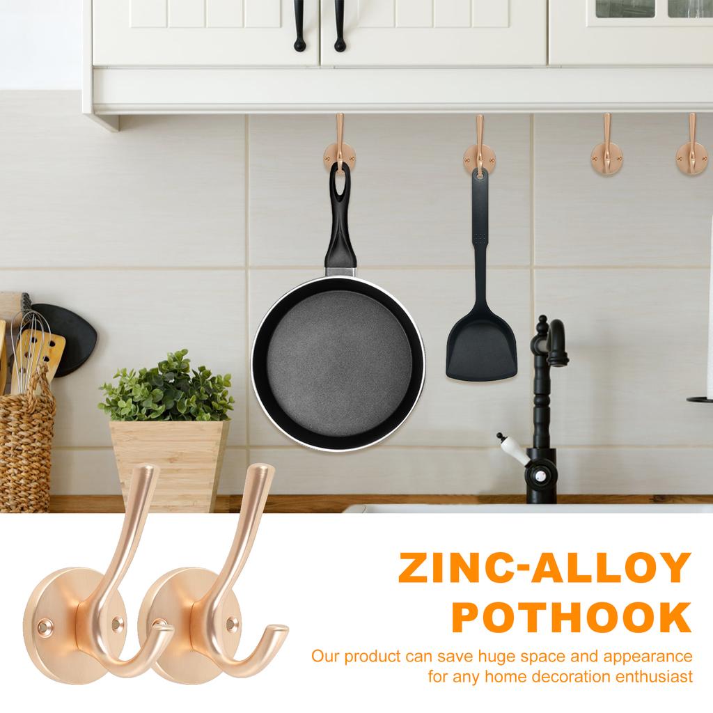 4PCS Hooks Coat Hooks Wall Mounted Clothes Hanger Storage Bedroom Towel Robe Hook for Bedroom Kitchen Balcony Entrance