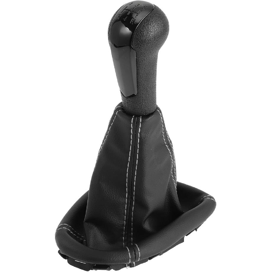 

5 Speed Manual Gear Shifter Knob with Cover for Chevrolet Spark 2011-2015 Plastic Faux Leather Automotive Gearbox Stick Shifter Lever Knob Black