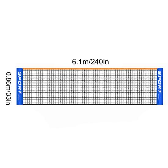 Badminton Net Thicker Foldable Easy Setup Nylon Sports Tennis Net for