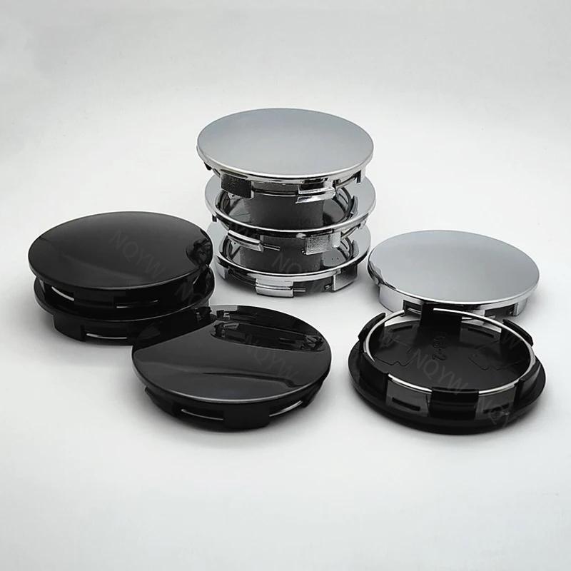 4 Stück/Set 68mm Auto Fahrzeug Radnabenabdeckung Kappe Abdeckung ABS MUKF6 Schwarz Silber Universal Hohe Qualität Langlebig Außen Auto Zubehör