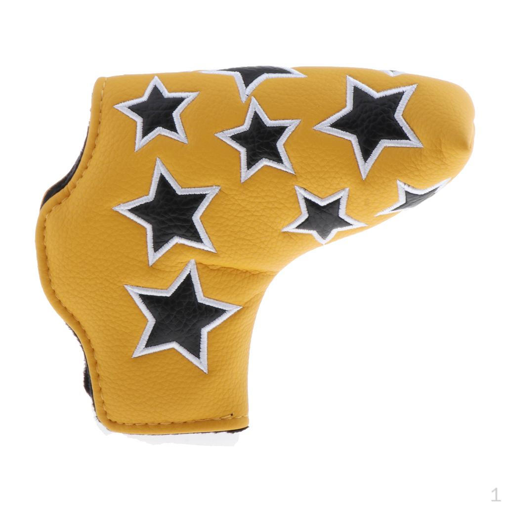 

Durable Golf Putter Head Cover Club Headcover PU Guard Presents жёлтый