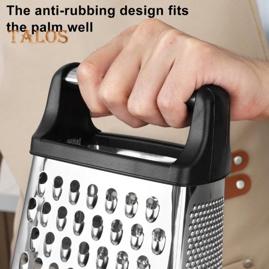 Käsereibe mit Behälter 4 Seiten Reibe für Gemüse Ingwerschneider Handliche Küchen Lebensmittelreibe für Käse Zesten Gemüse