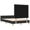 Bed Frame with Headboard Black 120 x 190 cm Fabric