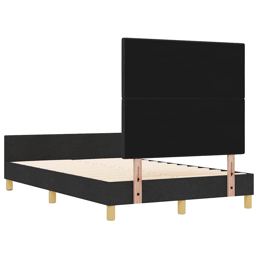 Bed Frame with Headboard Black 120 x 190 cm Fabric