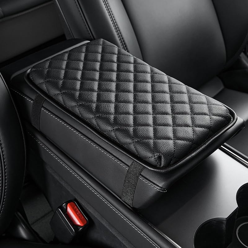 JOYTUTUS Universal Center Console Cover, Leather Arm Rest Covers Armrest Cover For Car, Middle Console Cover Lid, Car Arm Rest Cushion Pad For Most 12.01  x 6.89