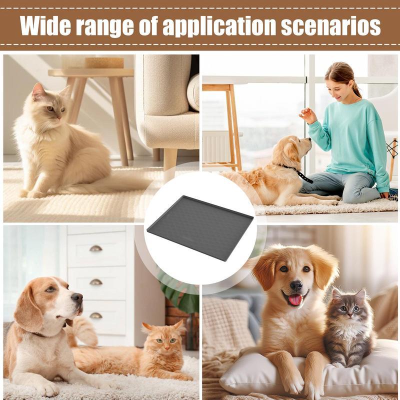 Pet Lick Silicone Mat for Dogs Pet Slow Food Plate Large Waterproof Pet Food Water Placemat for Floor Dog Feeder Supplies