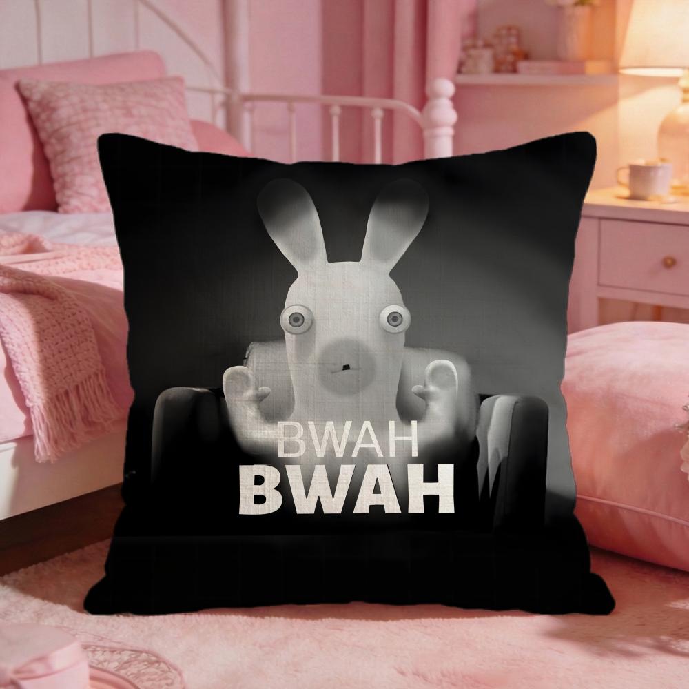 Rabbids IInvasions Anime Cushion Cover Premium Comfort Reversible Pillow Cove Two In One Design For Any Room  Car Interior