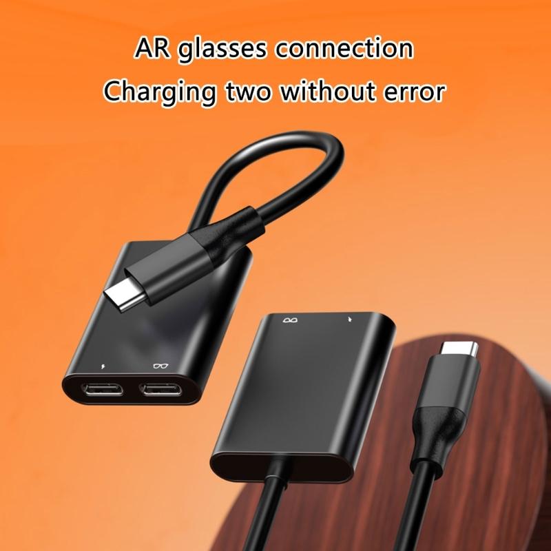 Portable AR Glasses Expansion Hubs Featuring USB A and USB C Port for Efficient Device Connectivitys
