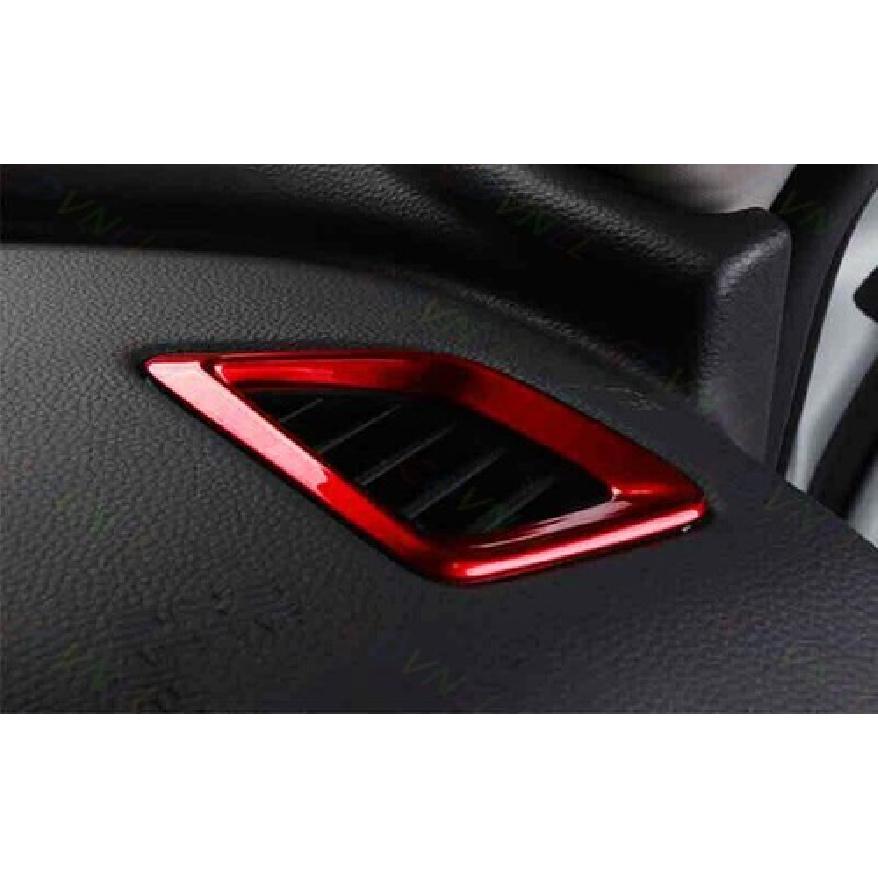 Car Dashboard L&R Air Outlet Vent Cover For Honda Accord 18- 10th Bright Red