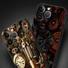 Mechanical Gear Pattern Phone Case Cover for iPhone 17 16 15 14 13 12 11 Pro Max 17 Air Plus Shockproof Soft TPU Shell Funda Bag