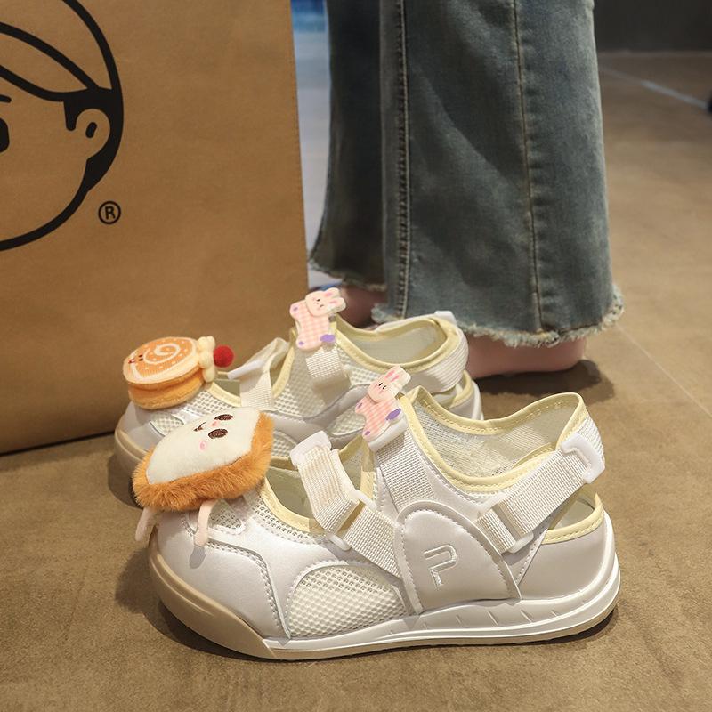 

Mary Jane thick-soled heightened little dad shoes women s ins tide 2025 summer new versatile bag head sandals 35