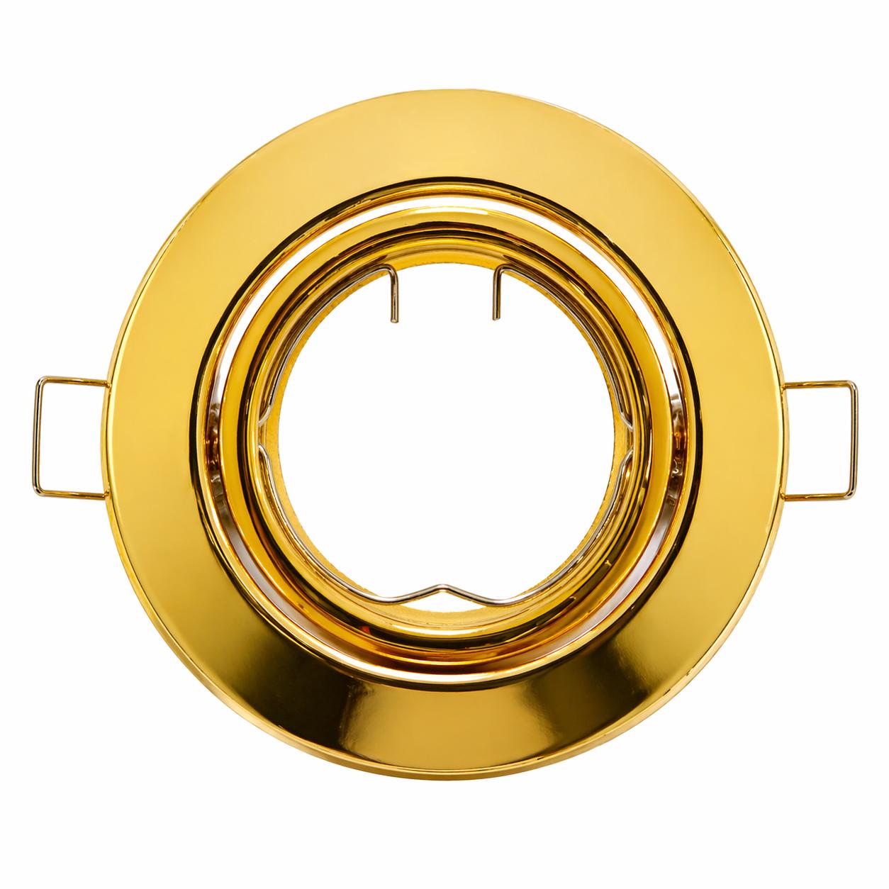 

1/10PCS Gold Recessed Downlight Housing Round 70mm Cutout GU10 Lamp Holder Iron Base LED Ceiling Spotlights Light Frames