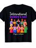 Funny Unisex's Day 8 March 2024 International Womens Day Crew TShirt Round Neck Short Sleeve Tshirt