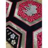 Used Black background Fukuro obi and shibori obiage