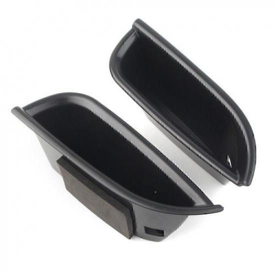 2Pcs Car Front Door Handle  Storage Box Tray Bin Kit For Cadillac ATS 2015-2018
