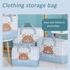 Cute Bear Large Capacity Clothes Storage Bag Waterproof Cabinet Wardrobe Organizer Quilt Pillow Blanket Organizer Dustproof Bedding Storag