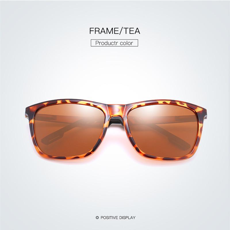 

Европейские и американские мужские и женские модные цветные поляризованные солнцезащитные очки в алюминиево-магниевой оправе цветной печати леопарда