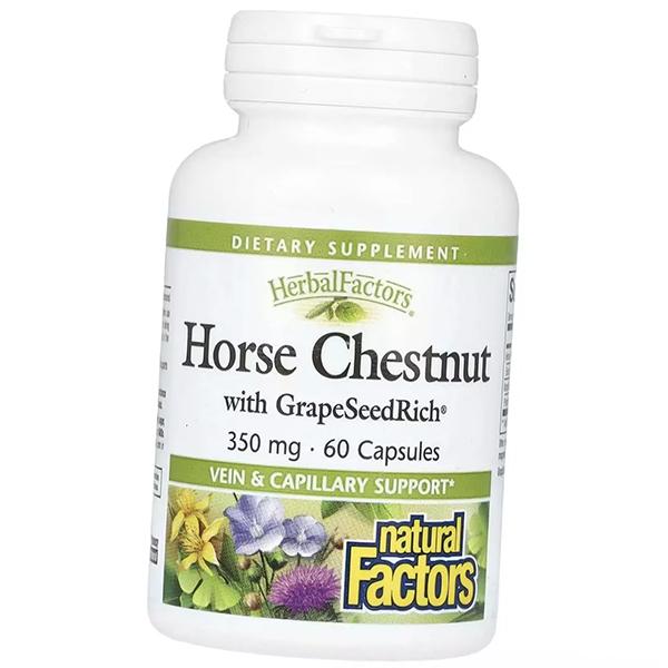 

Horse Chestnut with GrapeSeedRich, Natural Factors 60caps (71406020) 60caps
