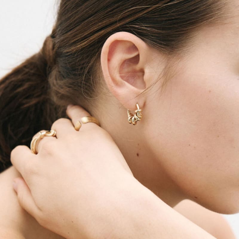 Poery Knot Hoops_Gold