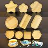 Oval Wooden Tray Heat Resistant Wooden Storage Tray Eco-Friendly Coffee Cup Mat Coaster  Restaurant
