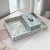 Creative Natural Seashell Tissue Box Nordic Square Rectangular Tissues Storage Box Family Living Room Table Decoration Ornaments