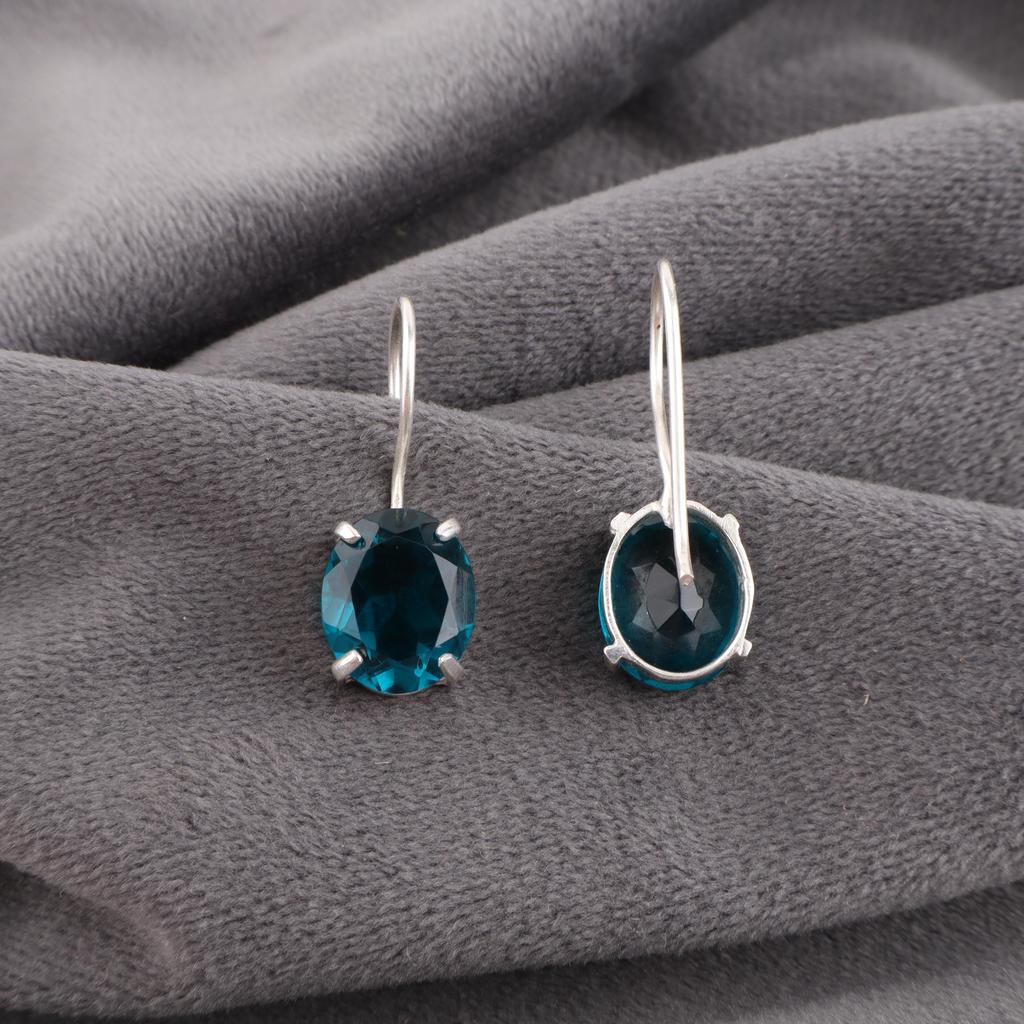 Apatite Handmade Silver Jewelry, 925 Sterling Silver Earring, Handmade Beautiful Gemstone Jewelry, Apatite Earrings For Love