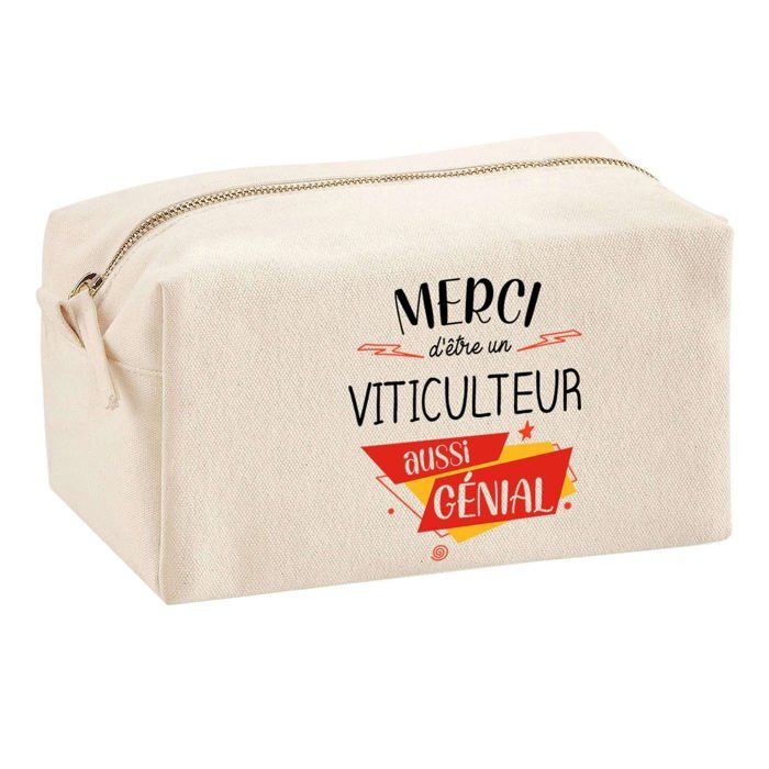 Trousse multifonction Merci Viticulteur Génial Cadeau Anniversaire Noël Collègue Remerciement | Trousse Scolaire Fournitures Bureau