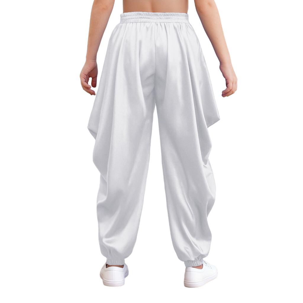 Chlapecké saténové kostýmy na halloweenskou cosplay tématickou párty Dhoti kalhoty Elastický pas Volné pytlovité kalhoty