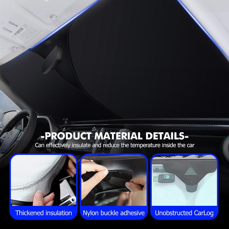 For Skoda Car Windshield Sun Shade Visor UV Protection Shield Rapid Octavia Derivative Enyaq-iV VisionS Yeti Scala mce522