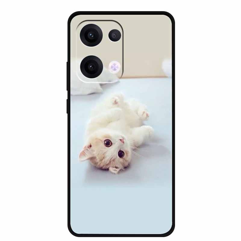 For Oppo Reno13 5G Case Soft TPU Cute Cartoon Silicon Back Cover for Oppo Reno 13 Pro Phone Cases Reno13Pro 13Pro 5G Black Shell