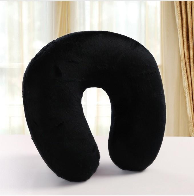 Luxurious Memory Foam U-shaped Travel Pillow With Plush Crystal Velvet Cover