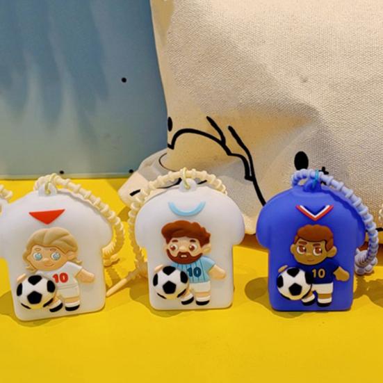 Bag Pendant with Hanging Chain, Cartoon Star Design Soft Silicone Stress Relief Keychain, Schoolbags Bag Decoration