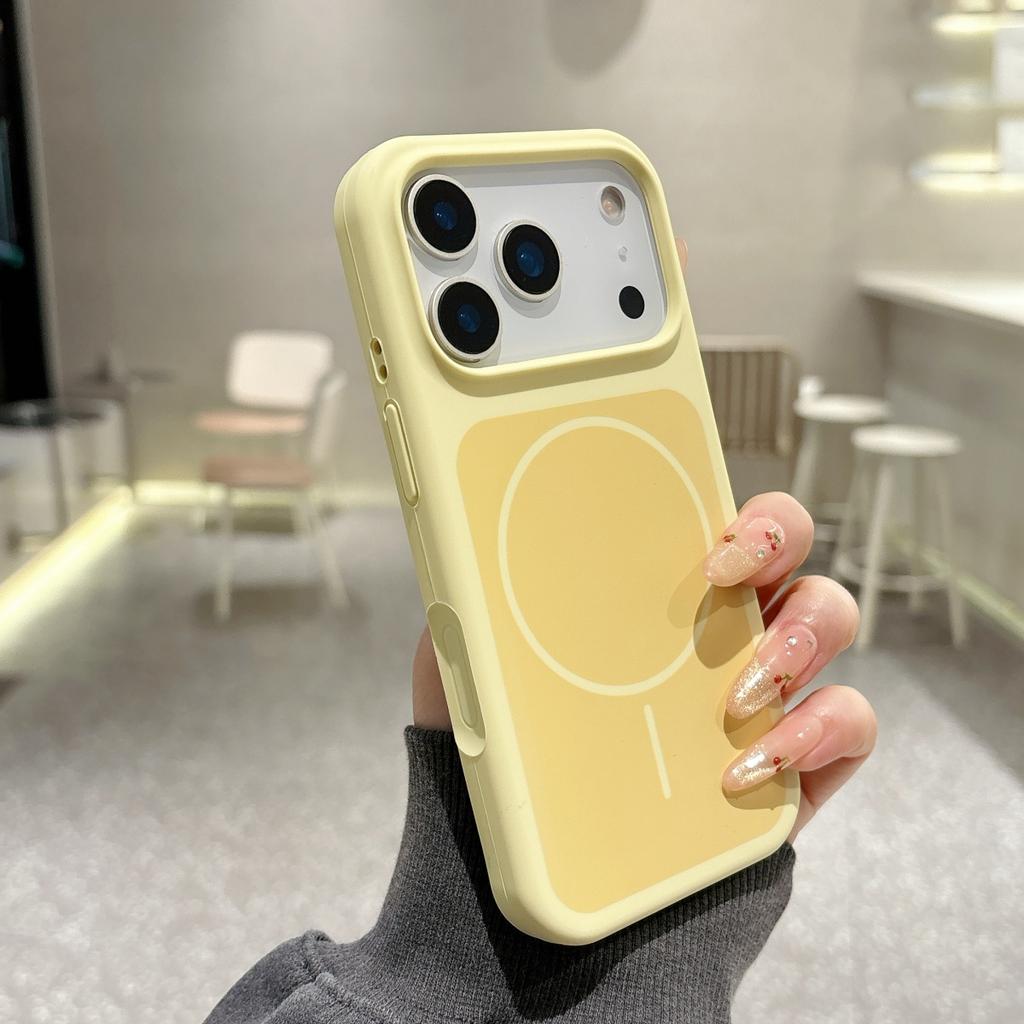 Luxury Hit Color Liquid Silicone Soft Phone Case For iPhone 17 Air 16 15 14 13 Pro Max Plus For MagSafe Charge Magnetic Cover