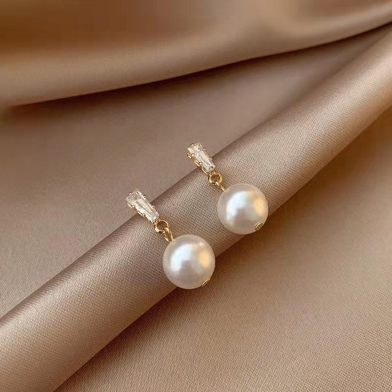 Korean Heart Drop Earrings For Women Girl Romantic Valentine's Day Gift Fashion Jewelry Trend Hanging Pearl Cute Bowknot Earring