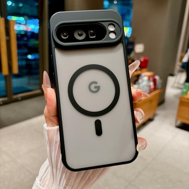 

For Magsafe Armor Case For Google Pixel 10 10A 9 Pro XL 9A 8 8A 7 7A 6 6A Pro Shockproof Matte Magnetic Clear Cover For Pixel 10
