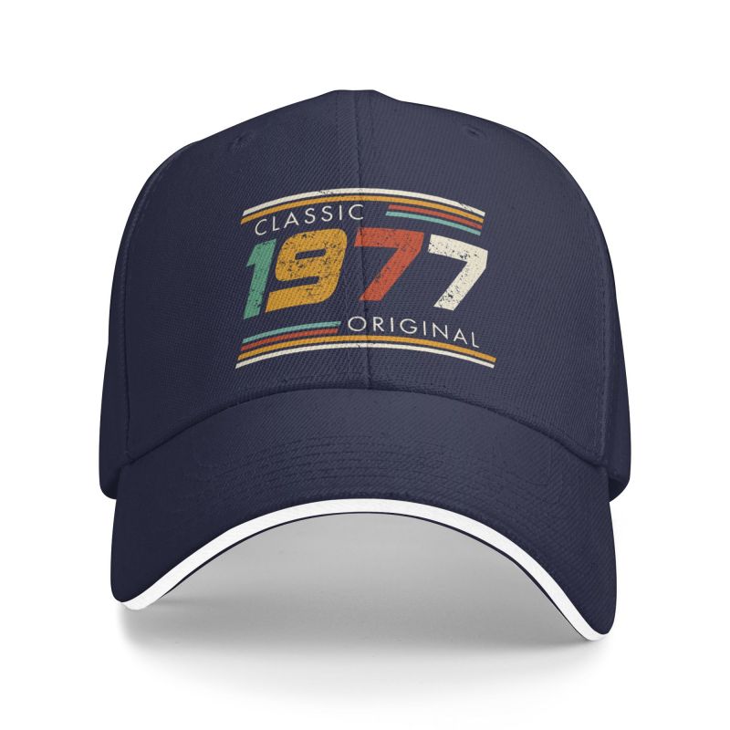 Custom Classic 1977 Original Years Birthday Baseball Cap Unisex Women Breathable Dad Hat Streetwear
