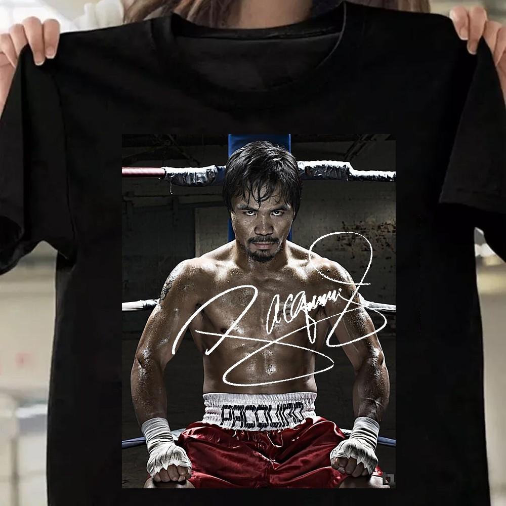 Винтажный подарок Мэнни Пакьяо для фанатов Унисекс S-5XL Футболка 15D78 Унисекс Футболка XXXL