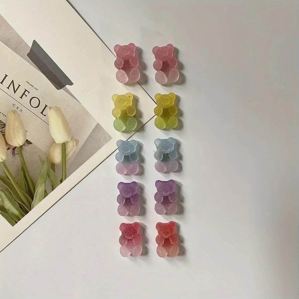 10Pcs Sweet Bear Refrigerator Magnet Magnet Blackboard And Whiteboard Sticker Photo Message Magnet Magnetic Sticker