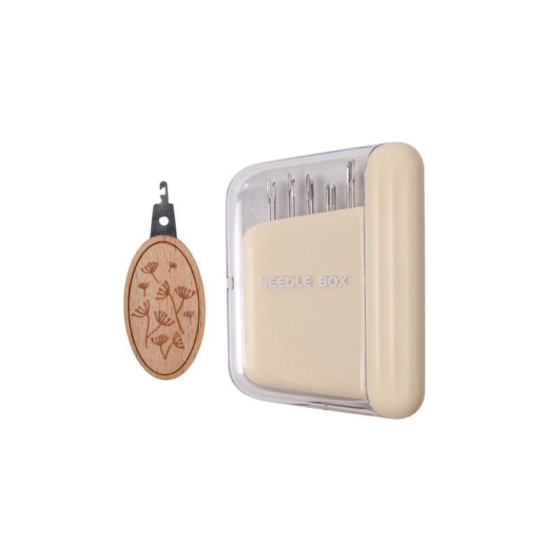 10Pcs Hand Sewing Needle Set with Box Metal Embroidery Needle with Threader for Sewing Quilting and Embroidery
