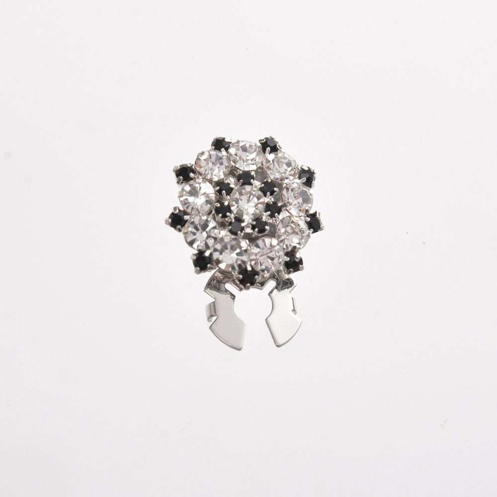Flower Rhinestone Button Covers Detachable Zinc Zinc Alloy Clip Button Durable Decorative Buttons  Gift