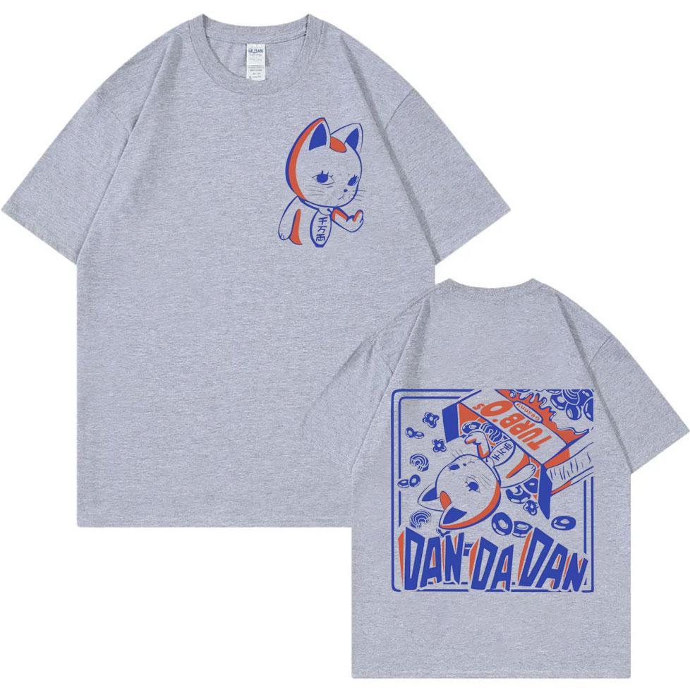 

Japan Anime Dandadan Turbo Granny Cat Graphic T Shirt Fashion Cartoon Oversized T-shirt Men Women Vintage Casual Cotton T-shirts L