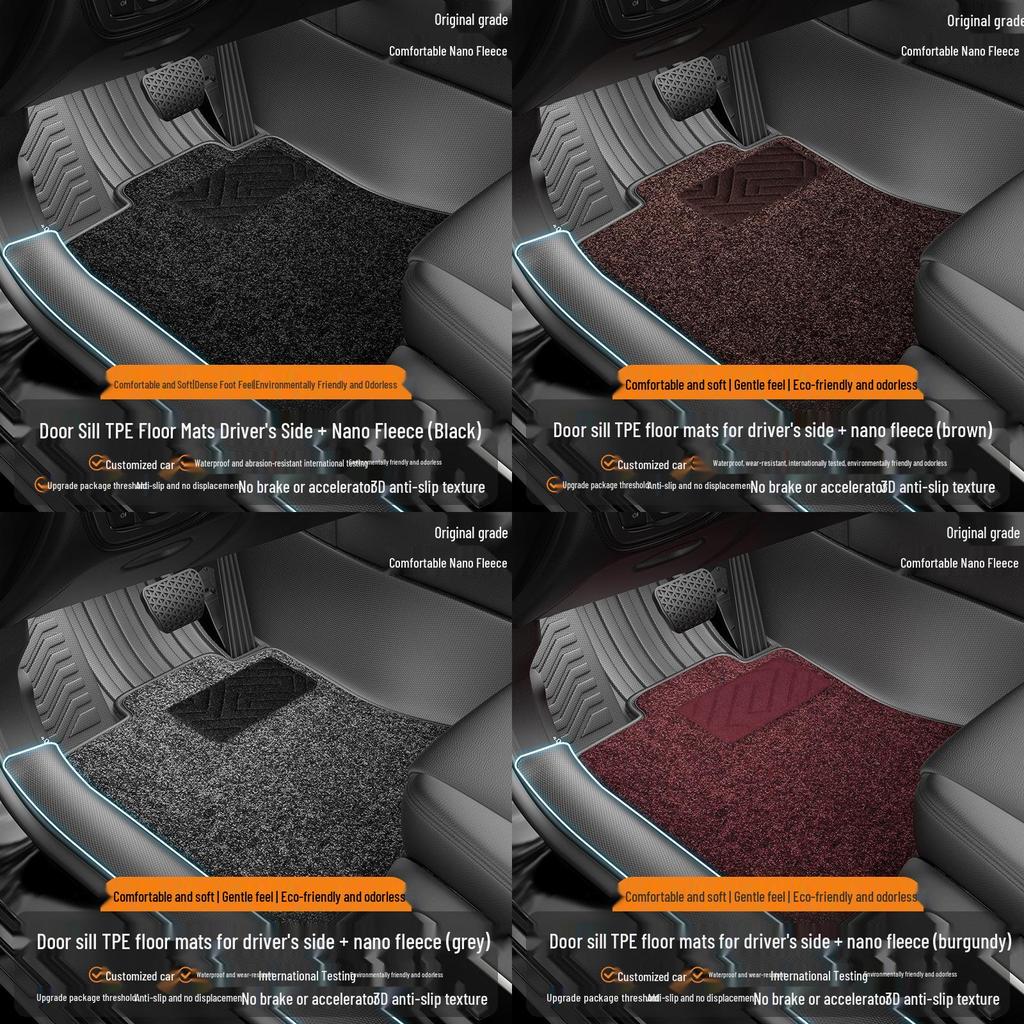 Waterproof TPE Car Floor Mats for Pentium B30 (2016-2018), One-Piece Molded with Door Sill Coverage