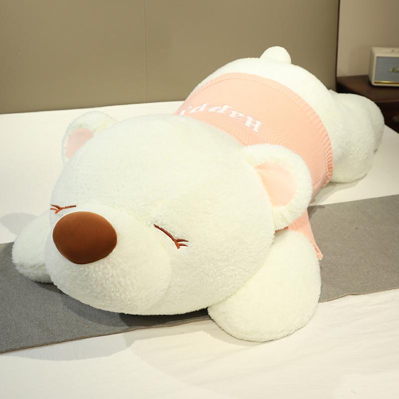 Large Dog Throw Pillow Plush Toy Doll Teddy Dog Doll Girl Bed Sleeping Soothing Doll