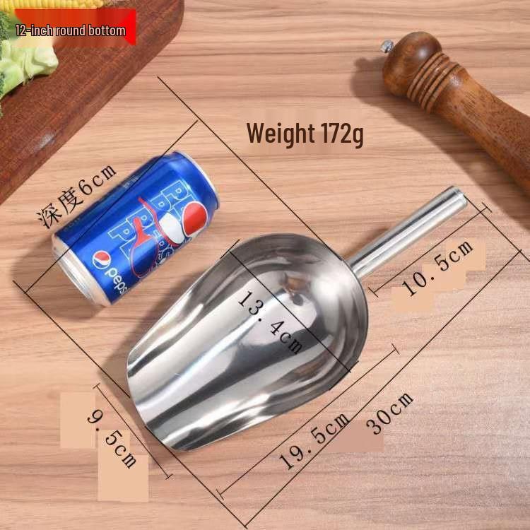 Multi-Purpose Stainless Steel Scoop for Ice, Tea, Flour, Sugar, Grains, and More