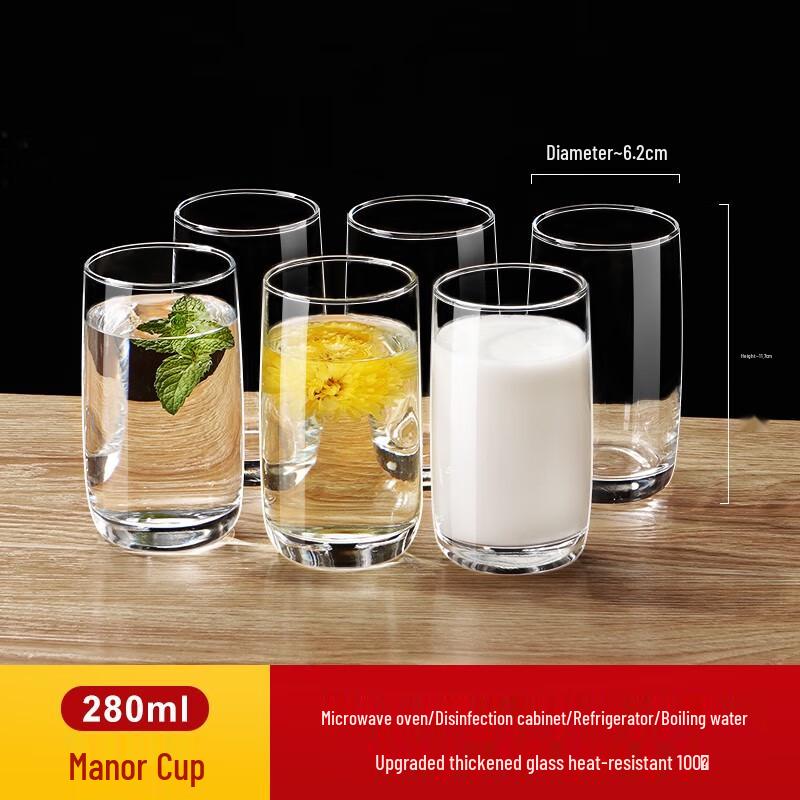 

Manor Heat-Resistant Glass Tea Cups with Crystal Filter (10-Pack)