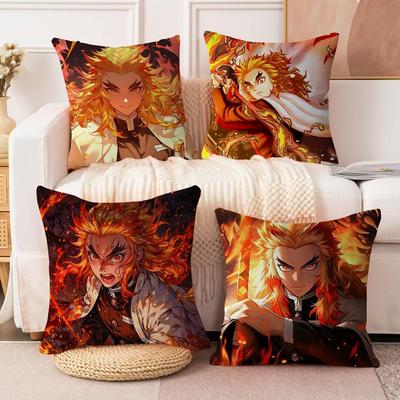 Postacie Kyoujurous Rengoku 45*45cm Poszewka na poduszkę Poszewka na poduszkę Dekoracyjna Poszewka na poduszkę Domowa Poszewka na poduszkę na kanapę