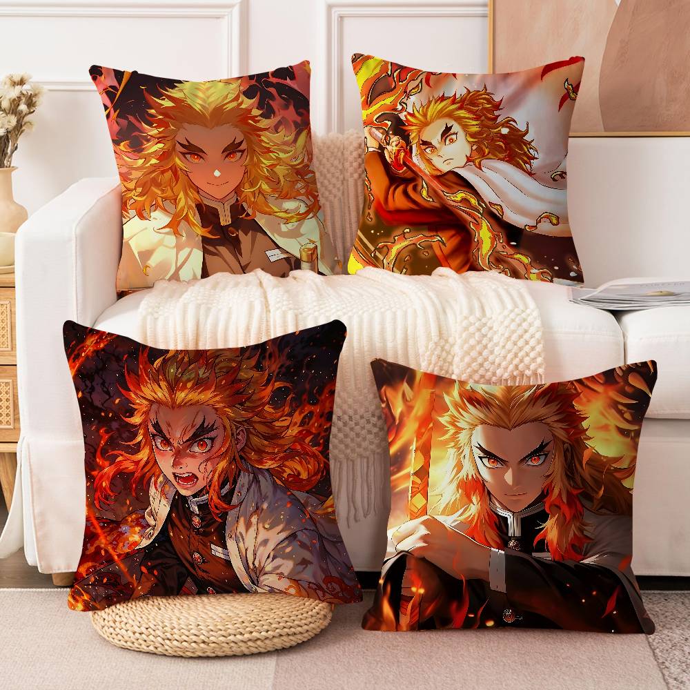 Charaktere Kyoujurous Rengoku Ahornblatt-Design Kissenbezug Fröhliche Herbsternte Deko Feiertagsdeko Kissenbezug