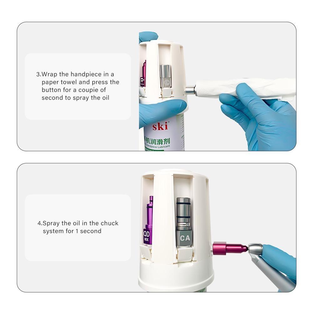 Niceden Dental Zahnarzt Handstück Wartung Tragbares Öl System Reinigung Schmierung Spray Abdeckung Labor Oraltherapie Maschine